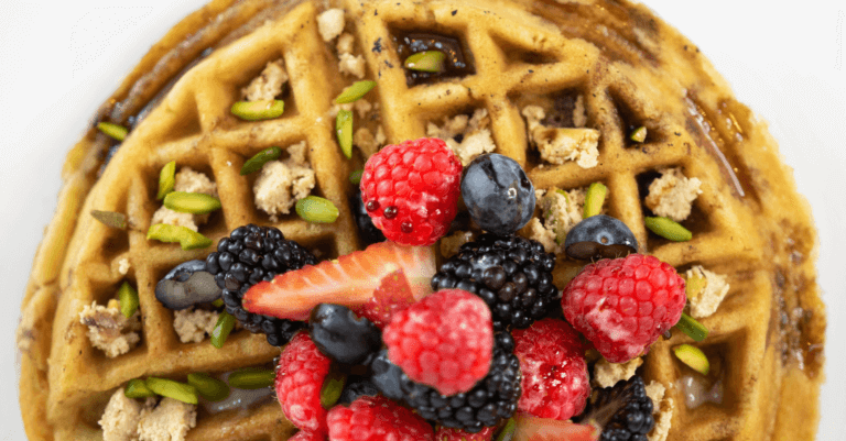 dry fruits toppping waffles