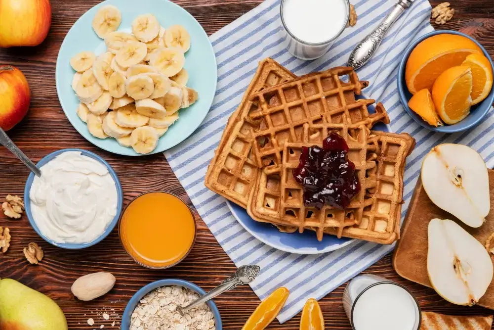Healthy toppings for nutritious waffles