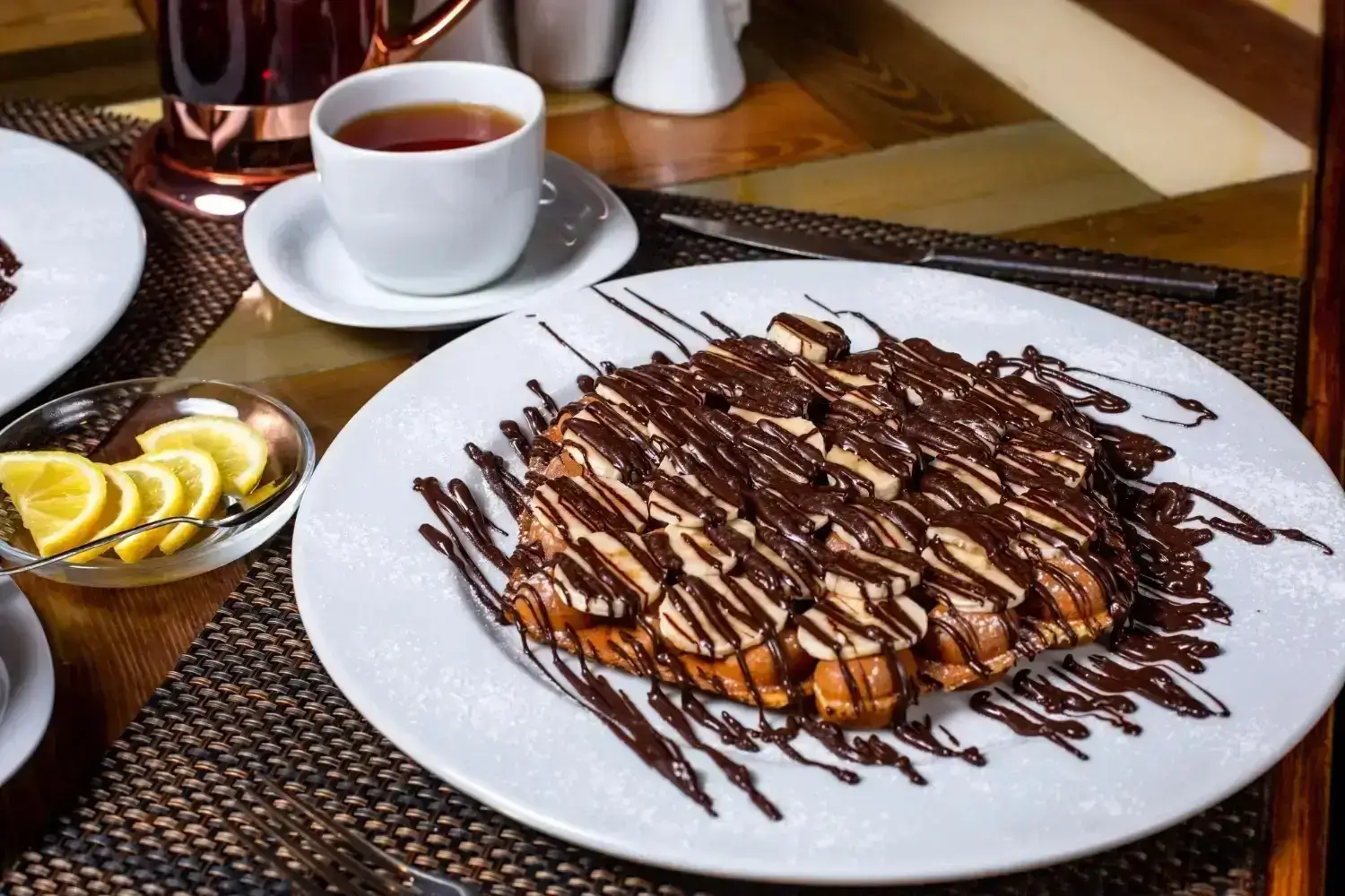 chocolate-desert-waffles