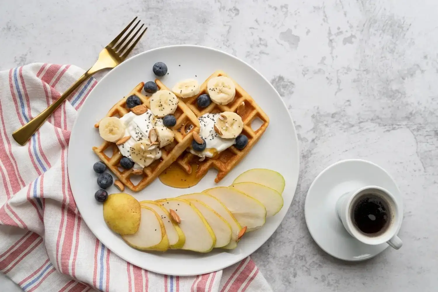high protein waffles. a power packed breakfast