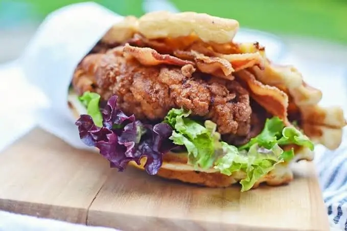 Chicken and waffle wrap