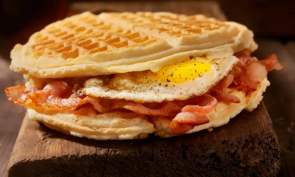 Waffle-breakfast-sandwich