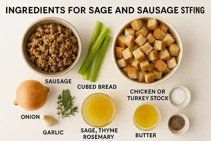 Ingredients-for-Sage-and-Sausage-Stuffing