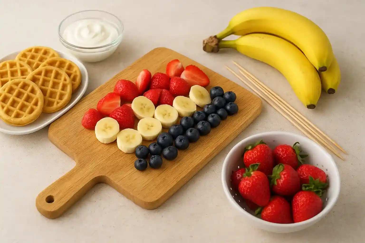 how to make waffle kabob