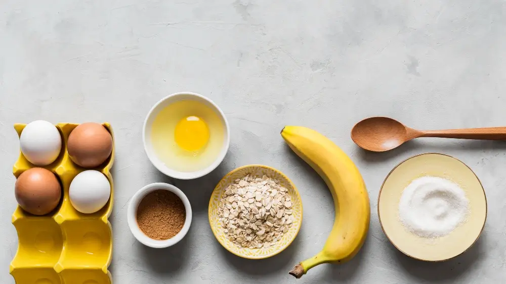 Ingredients of no sugar waffles 