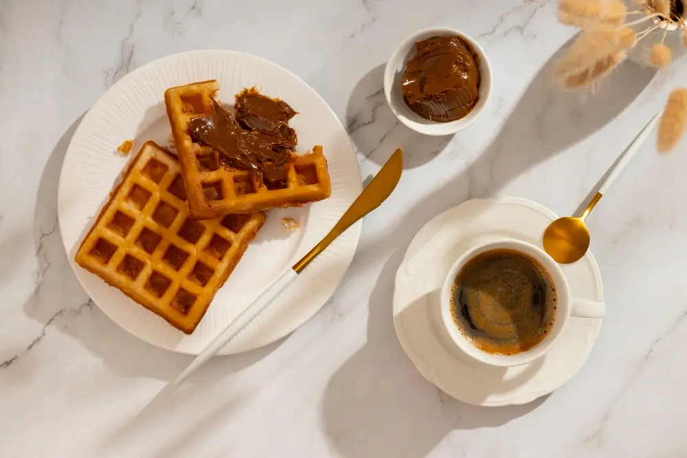 waffle and espresso