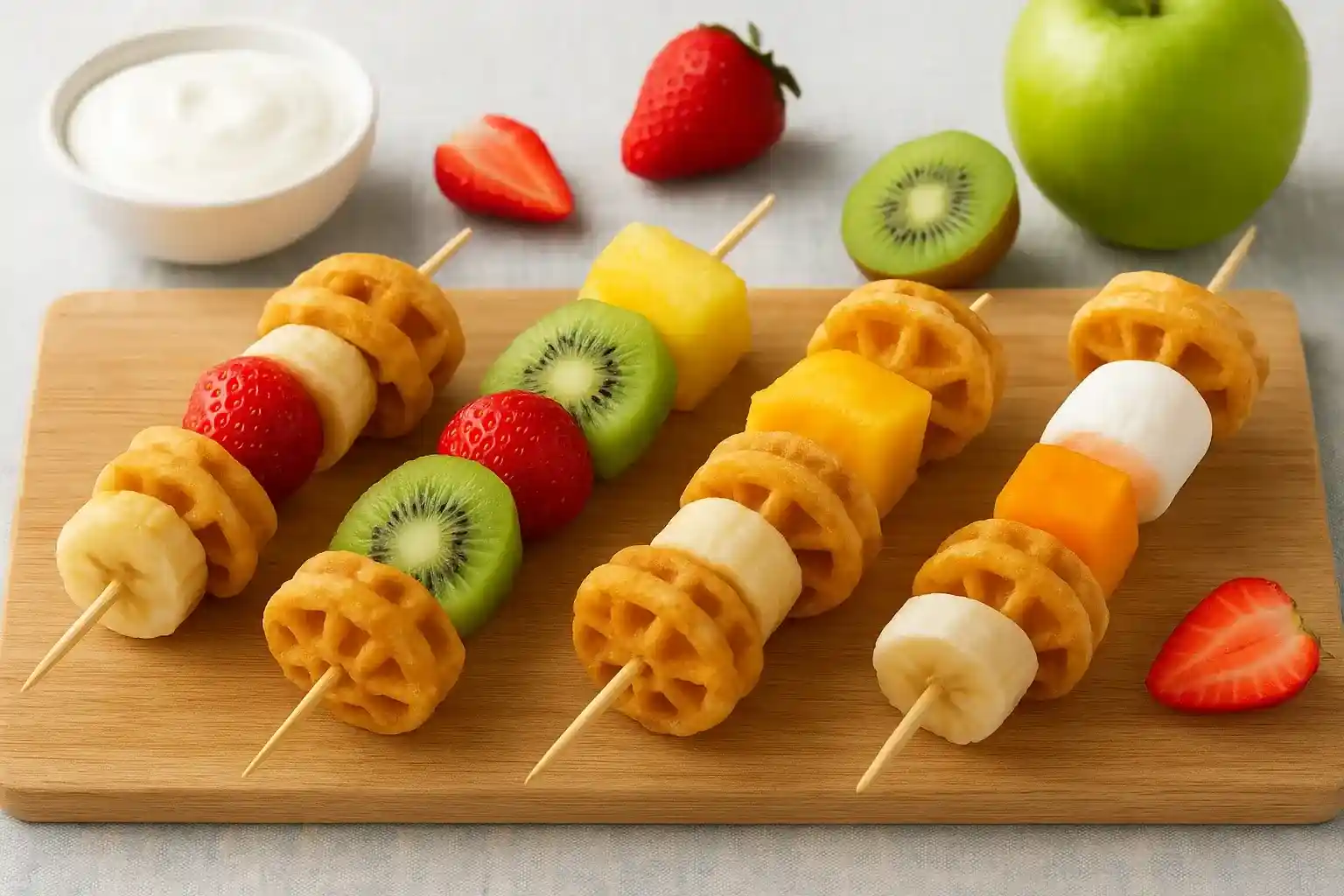waffle kabob variations