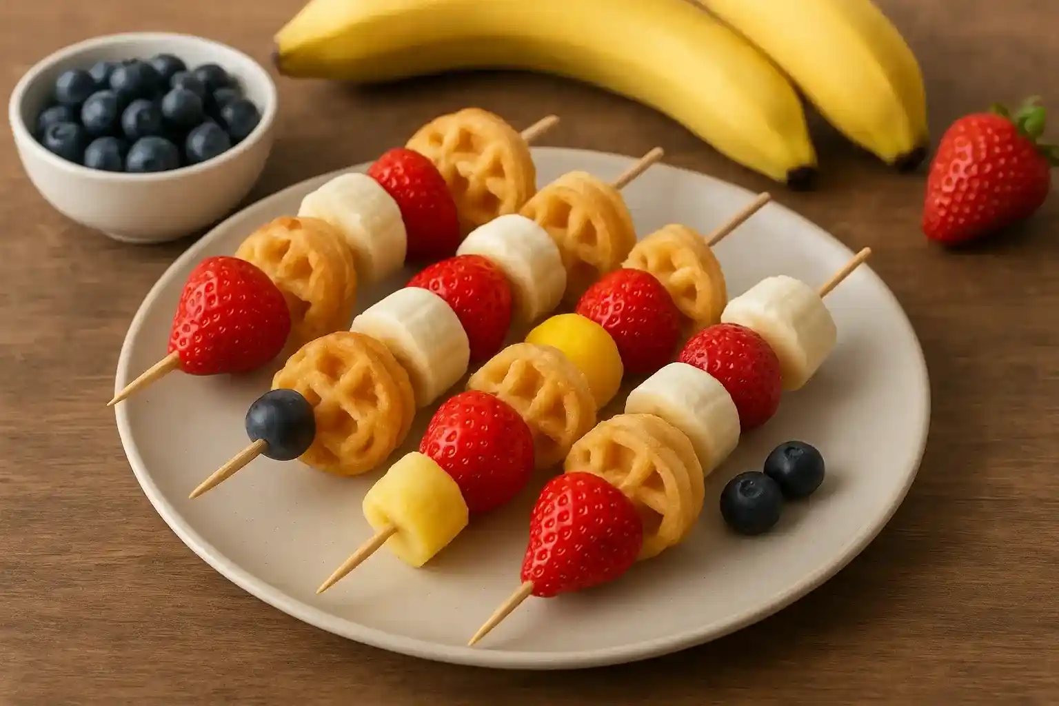 why kids love waffle kabob