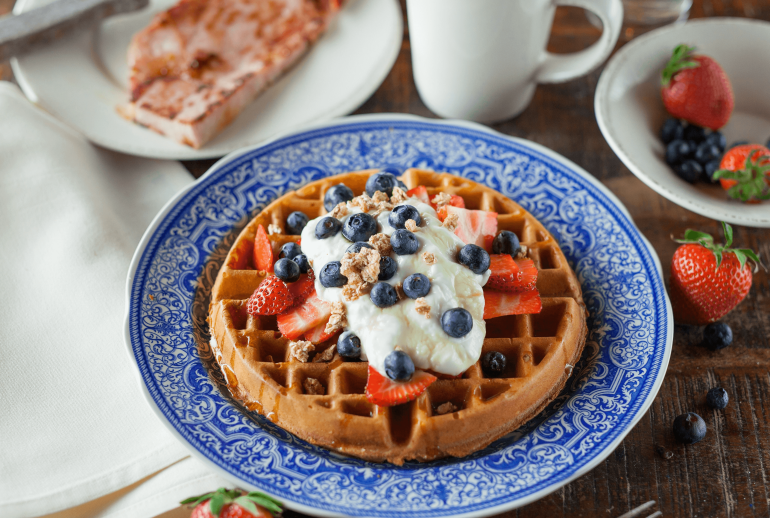 Homemade Belgian waffles